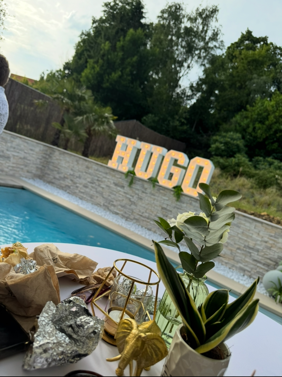 Bar à cocktails – Thème jungle pour le baptême / anniversaire de Hugo
